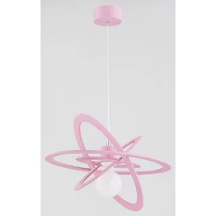 Alfa Sosnowscy Lampa dziecięca wisząca ORLANDO BLUE E27 wys. 90cm pink 62139 - Lampy sufitowe - miniaturka - grafika 1