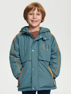 Kurtki i płaszcze dla chłopców - Sinsay - Kurtka parka - khaki - miniaturka - grafika 1