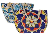 Torebki damskie - Torba plażowa zapinana na zamek MIX - miniaturka - grafika 1