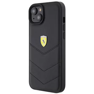 Ferrari FEHCP15MRDUK iPhone 15 Plus 6.7" czarny/black hardcase Quilted Metal Logo - Etui i futerały do telefonów - miniaturka - grafika 2