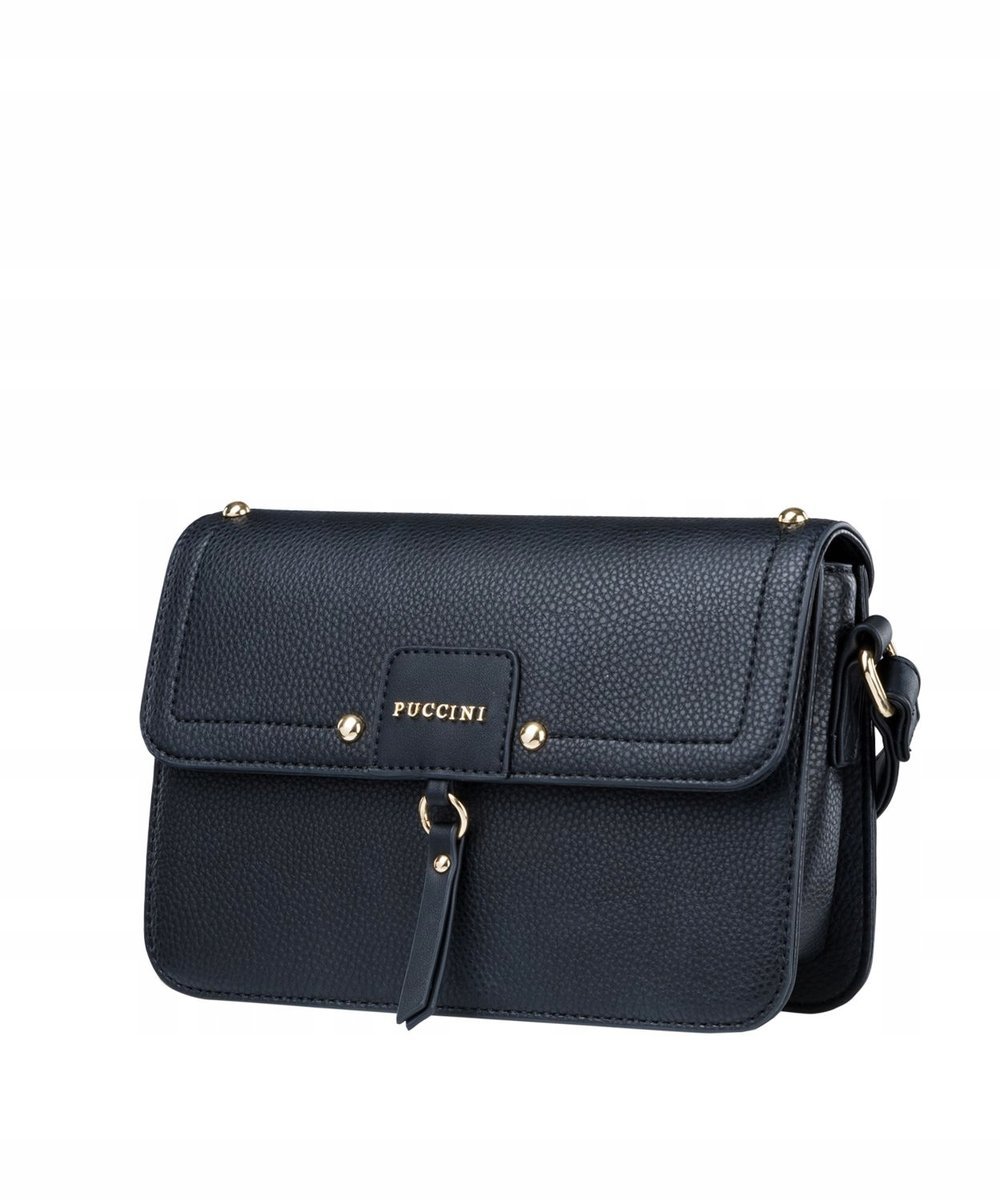 Torebka Damska Listonoszka Crossbody Na Ramię PUCCINI Czarna BML008 1