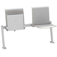 Inne meble biurowe - Podwójna ławka TPS1 L2 z automatycznym siedziskiem w kolorze szarym - miniaturka - grafika 1