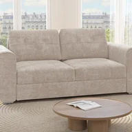 Sofy i kanapy - Kanapa 3-osobowa rozkładana typu express z beżową tapicerką - Miejsce do spania 140 cm - Materac 14 cm - BOLIPO - miniaturka - grafika 1