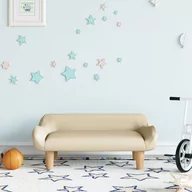 Meble do sypialni - vidaXL Sofa dla dzieci, kremowa, 70x40x24 cm, obita tkaniną - miniaturka - grafika 1