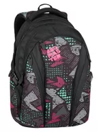 Plecaki szkolne i tornistry - Bagmaster Plecak Młodzieżowy trzykomorowy czarny + wielokolorowy Bag 7 B - miniaturka - grafika 1