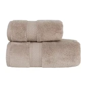 Ręczniki - Miękki i delikatny ręcznik bawełniany w kolorze ciepłego brązu, Rodos, rozmiar 50x90 cm - miniaturka - grafika 1