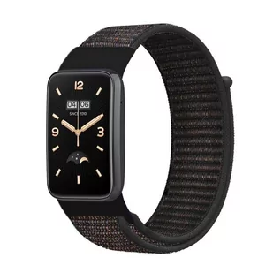 Opaska Pasek Bransoleta Nylon Xiaomi Mi Band 7 Pro Czarna - Akcesoria do smartwatchy - miniaturka - grafika 1