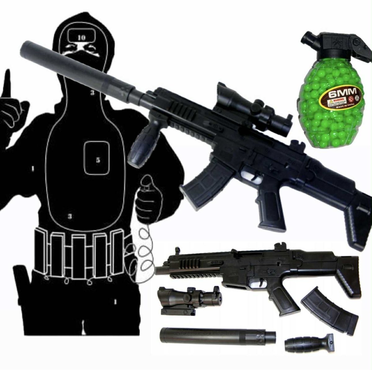 Pistolet na kulki Snajper Zabawka + TARCZA I KULKI