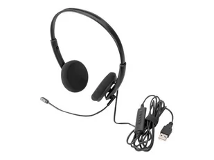 DIGITUS Stereo Office Headset On Ear czarne - Słuchawki - miniaturka - grafika 1