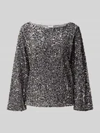 Bluzki damskie - Bluzka z cekinowym obszyciem model ‘FAITH’ - miniaturka - grafika 1