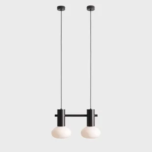 Podwójna wisząca lampa kule Flo 2 Mokka 7000H28_S brązowa - Lampy sufitowe Podwójna wisząca lampa kule Flo 2 Mokka 7000H28_S brązowa - Lampy sufitowe - miniaturka - grafika 1