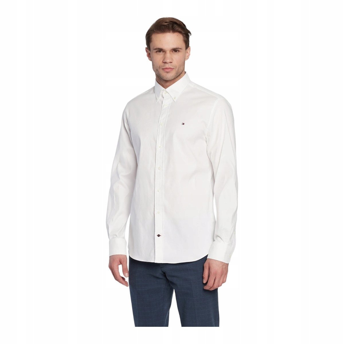 TOMMY HILFIGER MĘSKA KOSZULA CL FLEX OXF RF SHIRT BIAŁA r.39
