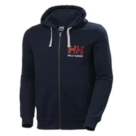 Bluzy męskie - Męska Bluza HELLY HANSEN HH LOGO FULL ZIP HOODIE 34163_597 – Granatowy - miniaturka - grafika 1