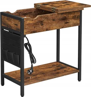 Rustykalny Stolik Pomocniczy Ze Schowkiem C5-M87 - Stoły i stoliki do biura - miniaturka - grafika 1