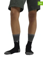 Skarpetki męskie - Jack Wolfskin Skarpety funkcyjne (2 pary) "Mount Multi" w kolorze szaro-czarnym - miniaturka - grafika 1