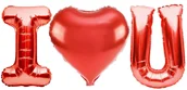 Balony i akcesoria - Arpex Balon foliowy napis I love U 40 cm - miniaturka - grafika 1