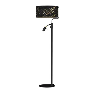 Czarno-złota lampa podłogowa z led - K379-Mirags - Lampy stojące - miniaturka - grafika 1
