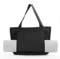 Torby sportowe - Torba Treningowa Do Jogi, Pilatesu 37X35Cm Czarna - miniaturka - grafika 1