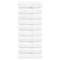 Ręczniki - vidaXL Ręczniczki premium SOLUND, 10 szt., białe, 30x30 cm, 600 g/cm² - miniaturka - grafika 1