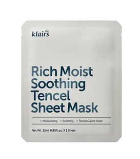 Klairs Rich Moist maska łagodząca w płacie o dzłałaniu nawilżającym 25 ml - Maseczki do twarzy - miniaturka - grafika 3