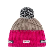 Czapki damskie - Czapka zimowa z wełną merino Eisbar Refocus Pompon MU SKA pink/beige - ONE SIZE - miniaturka - grafika 1