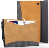 Etui do tabletów - ETUI LENOVO TAB M10 HD 2nd GEN BRĄZOWE ZAMYKANE Z KLAPKĄ OCHRONNE +RYSIK - miniaturka - grafika 1