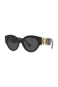 Okulary przeciwsłoneczne - Versace okulary przeciwsłoneczne damskie kolor czarny - miniaturka - grafika 1