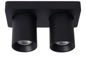 Lampy sufitowe - Lucide NIGEL Czarny LED 2x5W DIM ściemnialny CRI95 2xGU10 Spot 09929/10/30 - miniaturka - grafika 1