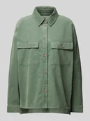 Bluzki damskie - Bluzka sztruksowa o kroju regular fit z kieszeniami z patką na piersi model ‘MOXIE’ - miniaturka - grafika 1