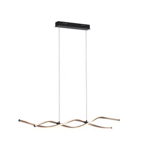 Paul Neuhaus Designerska lampa wisząca złota ze ściemnianą diodą LED - Zina - Lampy sufitowe - miniaturka - grafika 1