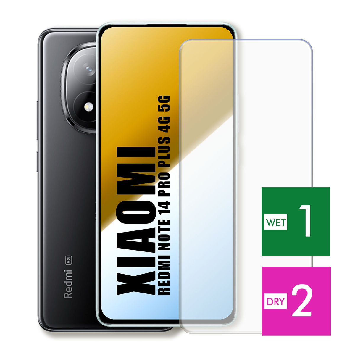 WZMOCNIONE SZKŁO DO XIAOMI REDMI NOTE 14 PRO PLUS 4G 5G SZYBKA HARTOWANE 9H