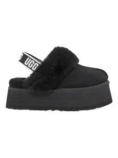 UGG Skórzane kapcie "Funkette" w kolorze czarnym - Kapcie damskie - miniaturka - grafika 1