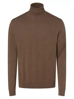Swetry męskie - Selected - Sweter męski  SLHBerg, brązowy - grafika 1