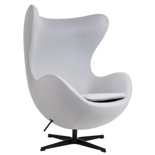King Home Fotel 83x107x72cm Egg szary popielaty/czarny JH-026.POPIELATY.18B - Fotele - miniaturka - grafika 1
