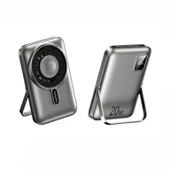 Powerbanki - POWERBANK REMAX 3w1 10000mAh 15W RPP-695 WITH FOLDABLE STAND GREY - miniaturka - grafika 1