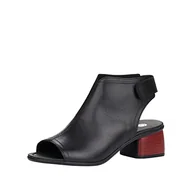 Moda i Uroda OUTLET - Remonte Damskie sandały Slingback R8770, Czarny czarny 01, 44 EU - miniaturka - grafika 1