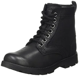 Clarks Chłopiec Heath Chard K Botki, czarna skóra, 28.5 EU - Botki damskie - miniaturka - grafika 1