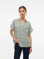 Bluzki damskie - Vero Moda Bluzka w kolorze zielonym - miniaturka - grafika 1