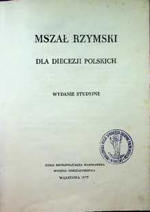 Mszał Rzymski dla Diecezji Polskich - Religia i religioznawstwo - miniaturka - grafika 1