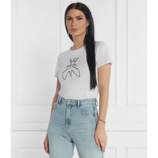 Patrizia Pepe T-shirt | Regular Fit - Koszulki i topy damskie - miniaturka - grafika 1