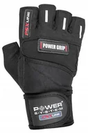 Rękawice do ćwiczeń - POWERSYSTEM POWER-SYSTEM RĘKAWICZKI POWER GRIP-BLACK-S 2800BK-2 - miniaturka - grafika 1