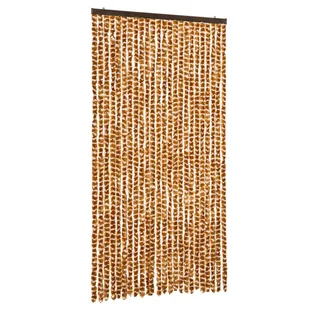 vidaXL Zasłona w kolorze ochry i bieli 100x230 cm szenilowa - Zasłony - miniaturka - grafika 1