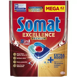 Tabletki do zmywarek SOMAT Excellence Premium 5w1 - 42 szt. - Akcesoria i części do zmywarek - miniaturka - grafika 1