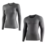 Bielizna sportowa damska - Bluza termoaktywna unisex Brubeck LS10850 szary - miniaturka - grafika 1