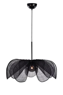 Designerska, czarna lampa wisząca - kwiat 108662 z serii STYRKA - Lampy sufitowe - miniaturka - grafika 1