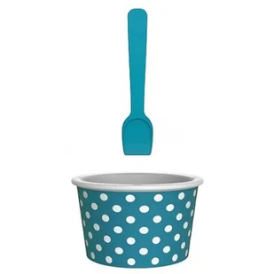 ZakDesigns Miseczka na lody z łyżeczką ZAKDESIGNS, niebieska, 8x5,5 cm - Inne naczynia kuchenne - miniaturka - grafika 1