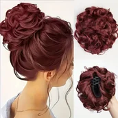 Pozostałe akcesoria fryzjerskie - TEMU Rozszerzenie włosów z falą ciała dla kobiet, włókno o wysokiej temperaturze, nieładny z klipsem, różne opcje kolorów, łatwa do użytku opaska do - miniaturka - grafika 1