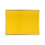 Tablice i flipcharty - ekoTAB Tablica tekstylna ekoTAB w aluminiowej ramie, 90 x 60 cm, żółta 535102 - miniaturka - grafika 1