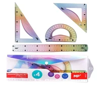 Przybory szkolne - Komplet geometryczny kolorowy 4el. Main  Paper - miniaturka - grafika 1