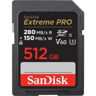 Karty pamięci - SanDisk Extreme PRO SDXC 512GB 280/150 V60 - miniaturka - grafika 1